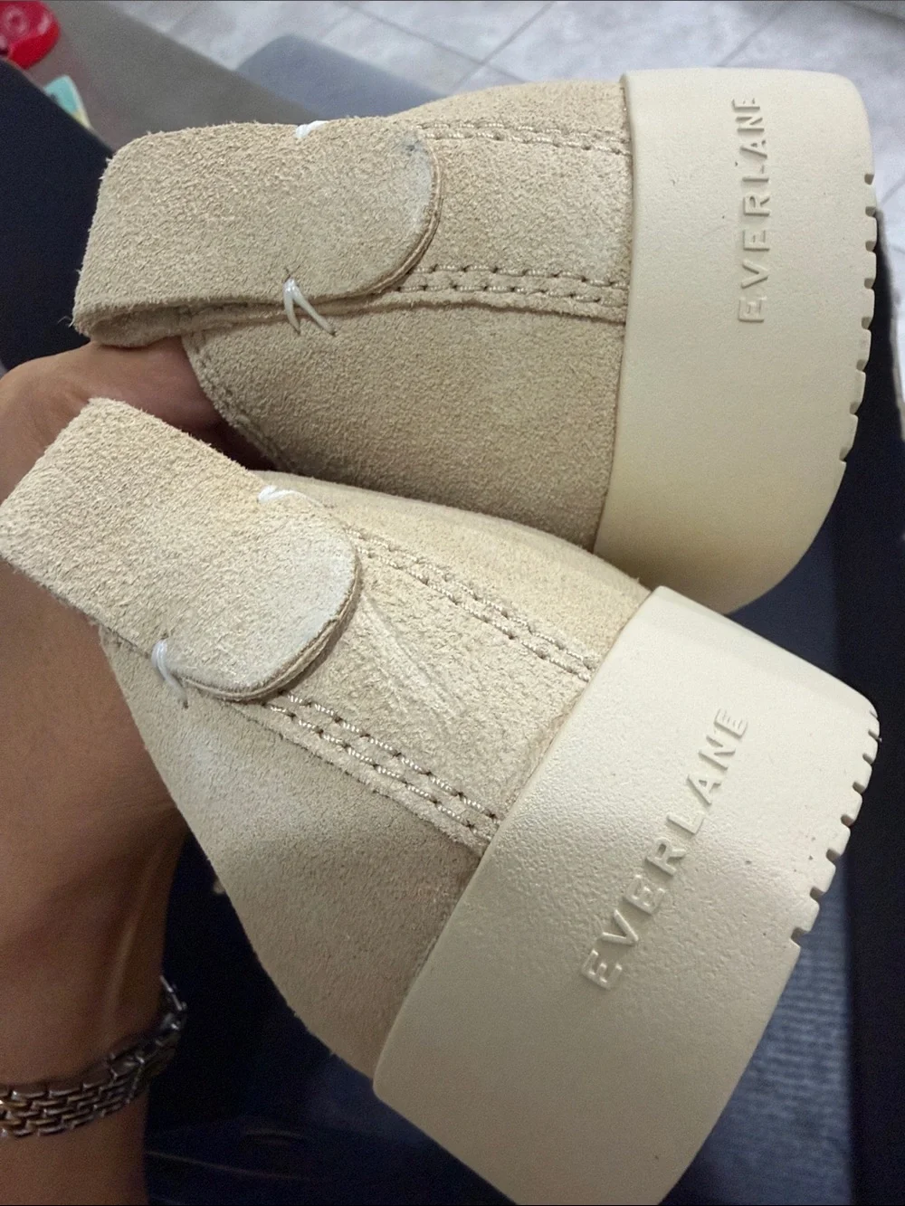 NEW Everlane Mens Pebble Suede The Desert Boot Lightweight White Sole Size 11.5